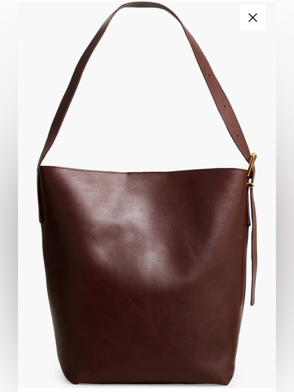 Madewell - The Essential Bucket Tote -Leather Bucket Shoulder Bag in Dark Brown